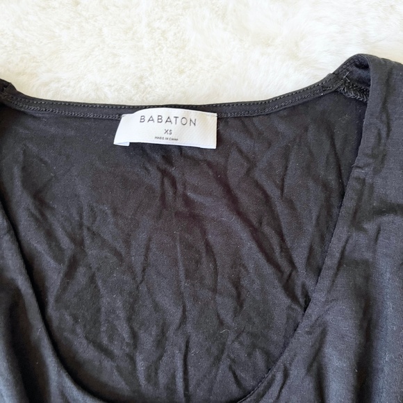 Aritzia Babaton Jeronimo Tank Top Knot Front Cropped Summer Black Size XS - Picture 6 of 10